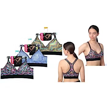 Women's Sports Bras – Assorted Designs (Case of 48)