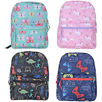 BigBox 15" Printed Backpack β Assorted Designs (Case of 24)