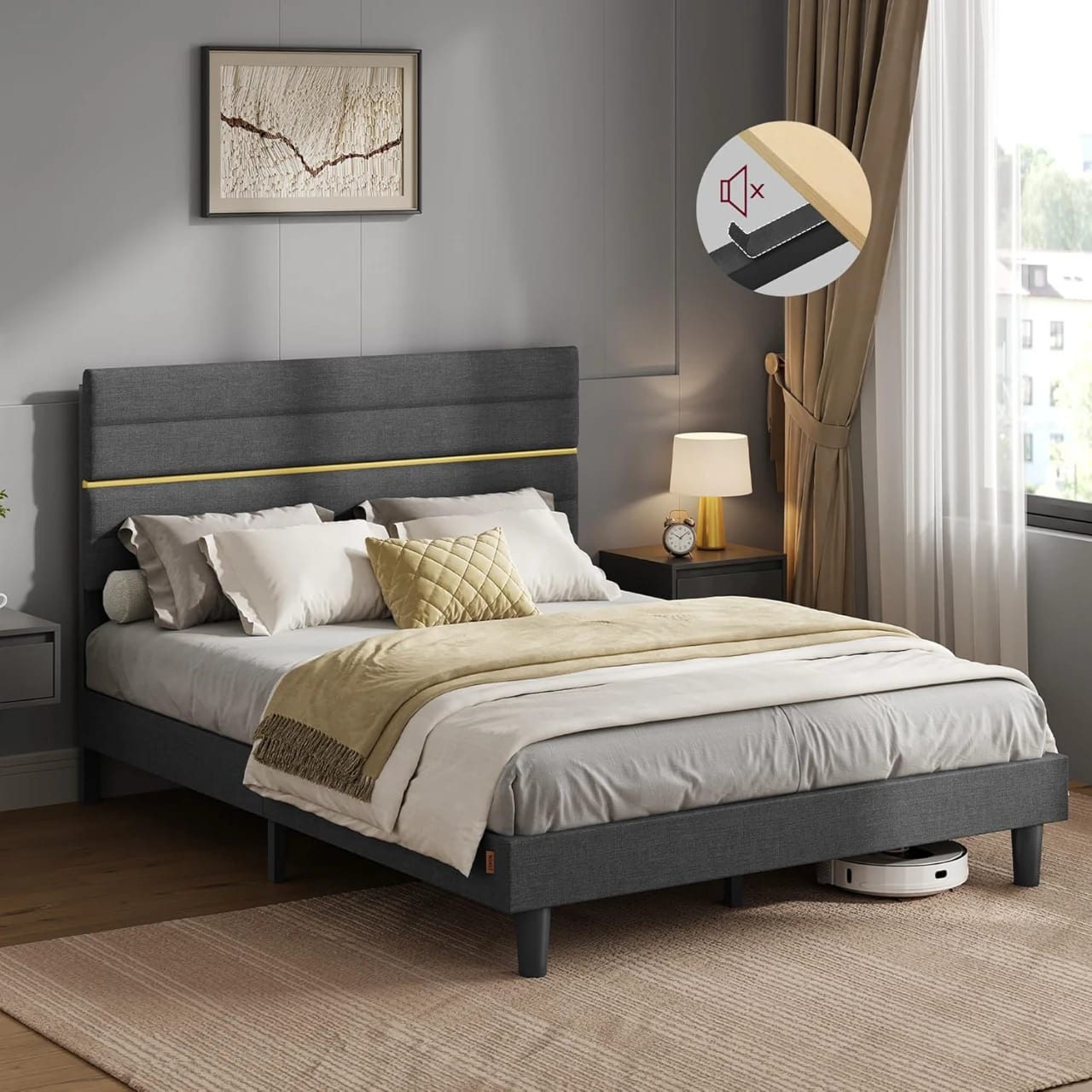 VASAGLE Double Bed Frame, RMB506GN01