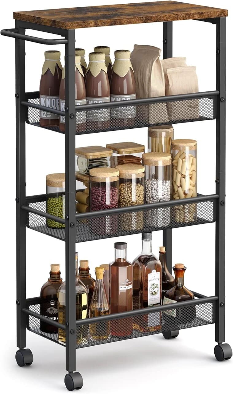 VASAGLE 4-Tier Trolley LRC033B01