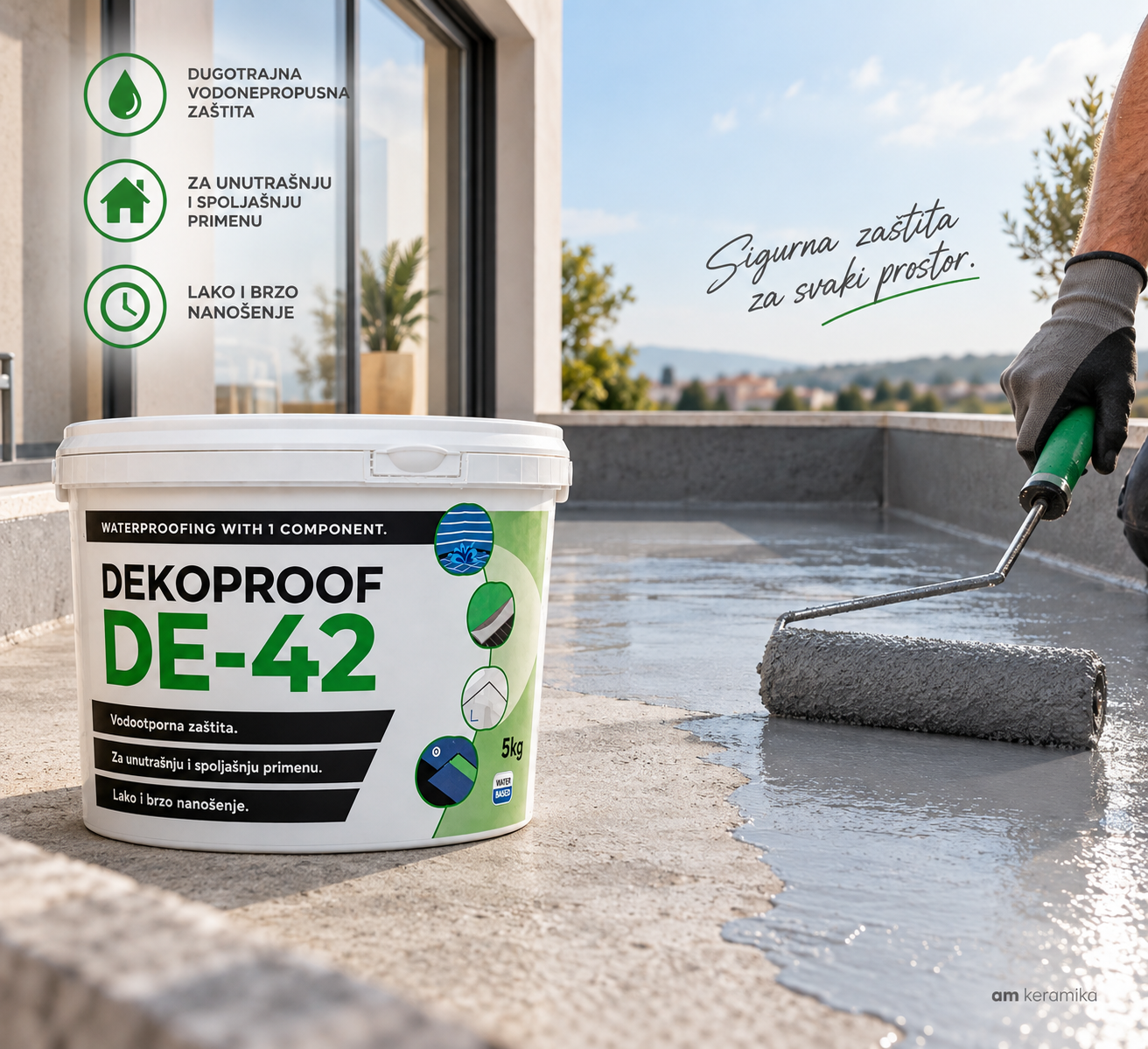 DEKOPROOF DE-42 – tečna hidroizolacija 5 kg