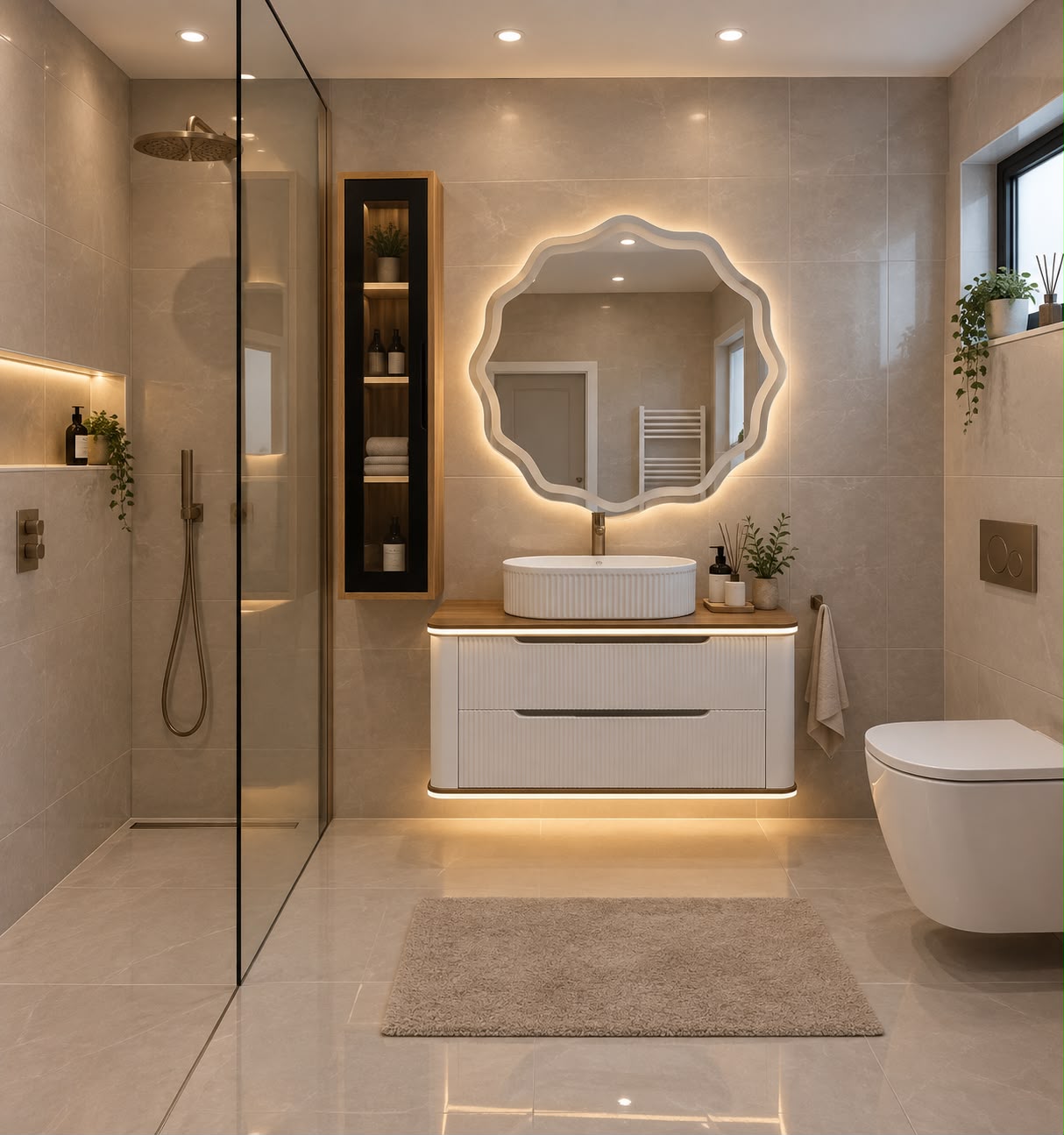 Elegantno, moderno kupatilo, kupatilski set EB002