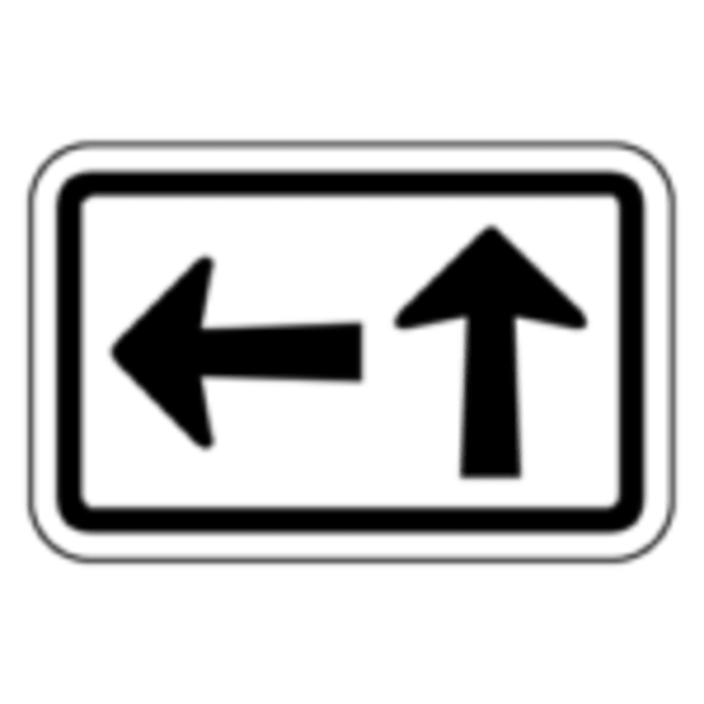 G8-2-4A Route Arrow Up and L/R Guide Sign 310x200mm