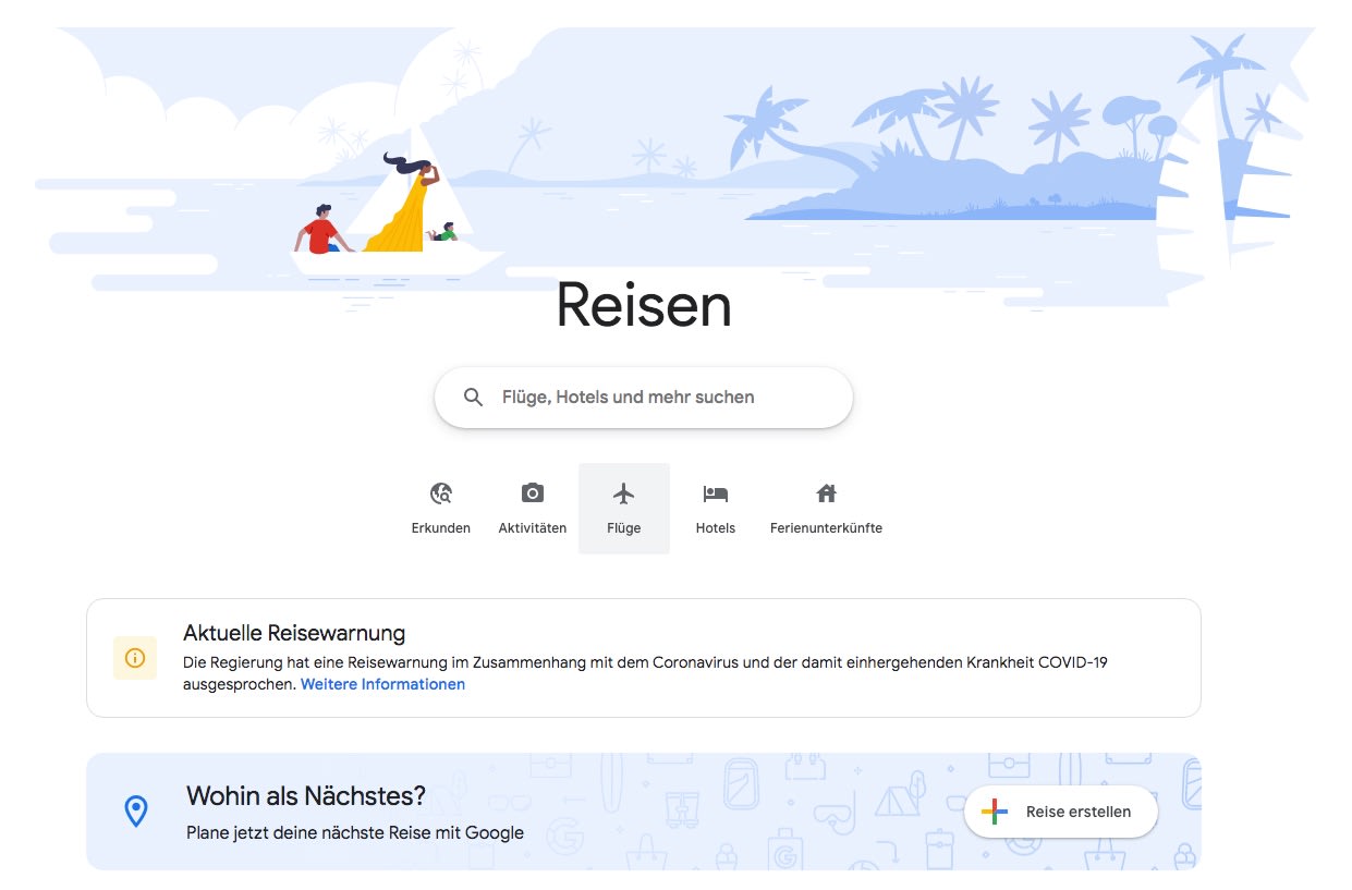 Touristischer Kurswechsel bei Google