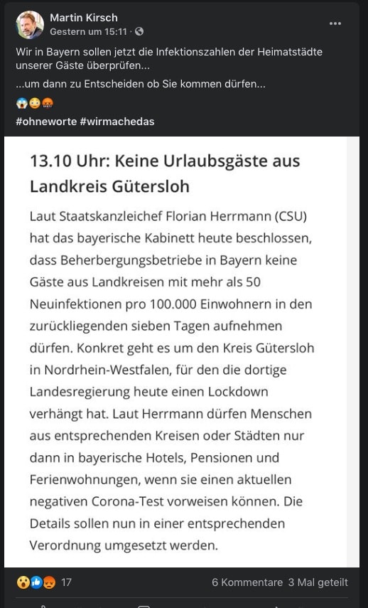 Martin Kirsch, Chef vom Tagungshotel Schloss Hohenkammer