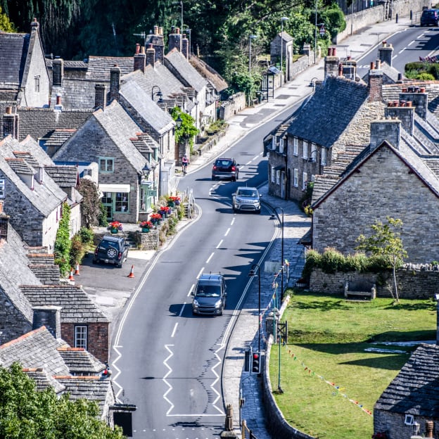 Corfe Castle, Dorset, South West England, UK