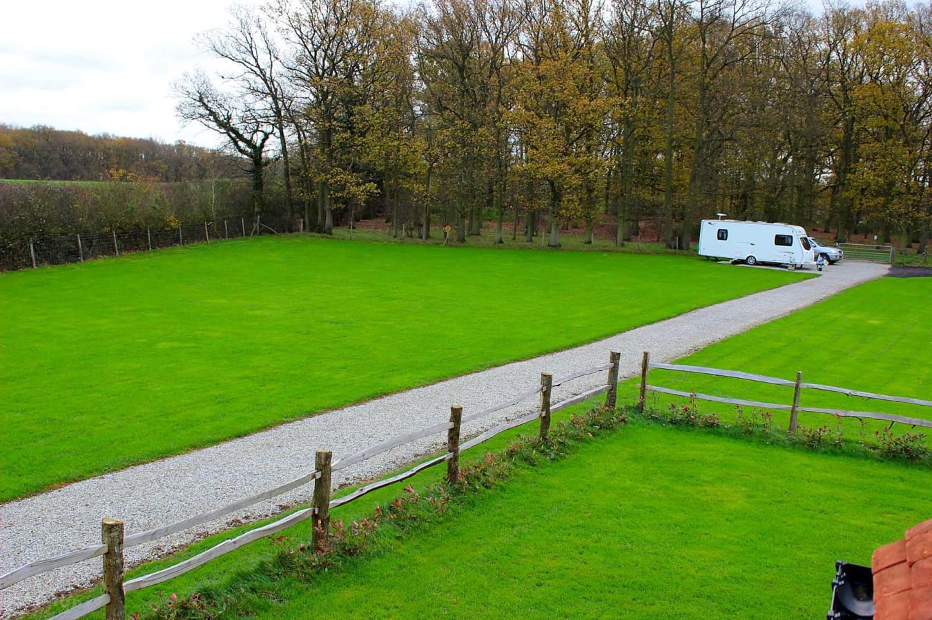 Farmyard Area Next to Animals -  Electric Gravel and Hardstanding Touring Pitch