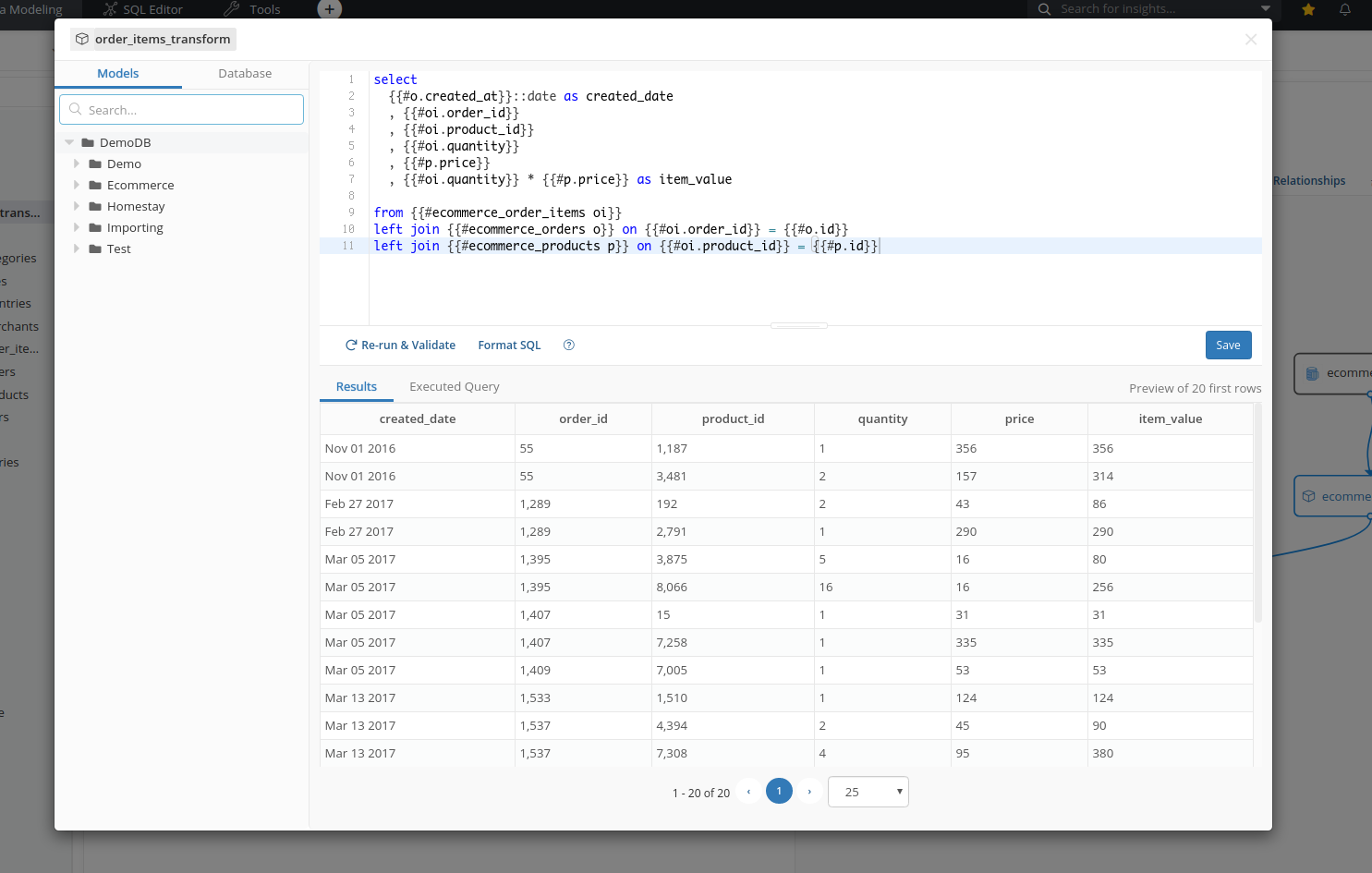 query model