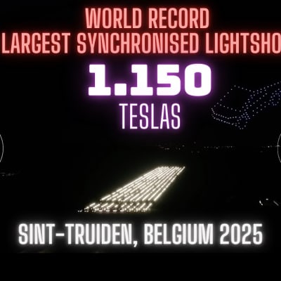 Tesla Light Show 2025 World Record Attempt