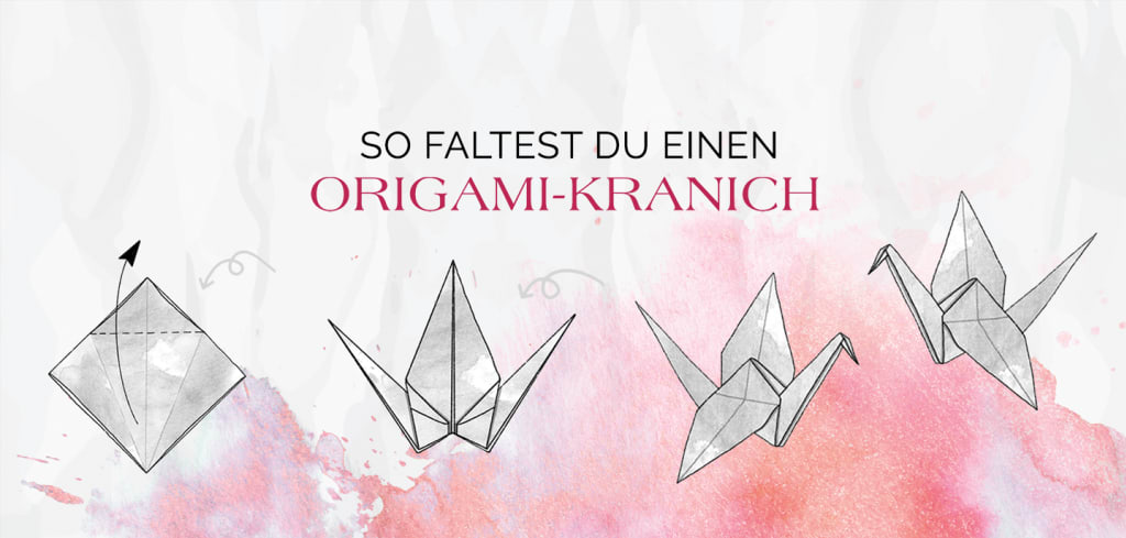 So faltest du einen Origami-Kranich