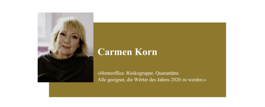 Banner zum Coronabeitrag von Carmen Korn