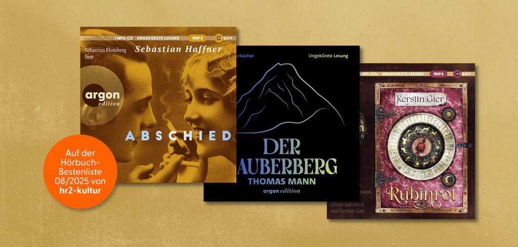 argon dreimal vertreten auf der hr2-Hörbuchbestenliste im August 2025