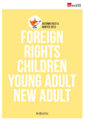 Cover des Foreign Rights Catalouge von Rotfuchs. Gelber Hintergrund, der Rotfuchs ist zu sehen.