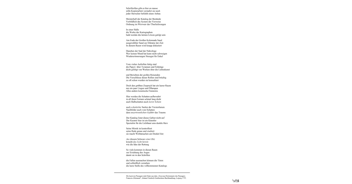 DER KATALOG VON ALEXANDRIA. für Péter Nádas S. Fischer Verlage