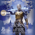 Hörbuchcover von Thorns and Fire: Die Aschen von Thezmarr 2 von Helen Scheuerer, wird gesprochen von Aileen Wrozyna, Fynn Engelkes