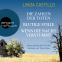 Hörbuchcover von Die Zahlen der Toten, Blutige Stille & Wenn die Nacht verstummt, Hörbuch-Bundle: Kate Burkholder ermittelt, Band 1 bis 3 von Linda Castillo, wird gesprochen von Tanja Geke