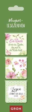 Magnetlesezeichen Ein Buch ist wie ein Garten, den man in der Tasche trägt.
