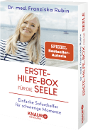 Buchcover von Die Erste-Hilfe-Box für die Seele: Einfache Soforthelfer für schwierige Momente. Set mit 21 Karten und Begleitbuch von Dr. med. Franziska Rubin