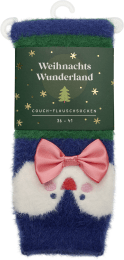 Produktbild von Weihnachtswunderland, Couch-Flauschsocken, Pinguin, Größe 36-41
