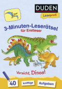 Buchcover von Duden Leseprofi – 3-Minuten-Leserätsel für Erstleser: Vorsicht, Dinos!: 40 knifflige Aufgaben von Susanna Moll