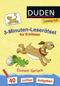 Buchcover von Duden Leseprofi – 3-Minuten-Leserätsel für Erstleser: Einfach tierisch: 40 knifflige Aufgaben  von Susanna Moll