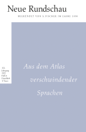 Buchcover von Neue Rundschau 2022/4: Aus dem Atlas verschwindender Sprachen