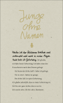 Buchcover von Junge ohne Namen von Steve Tasane