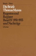 Die Briefe von 1951 und 1955 und Nachträge