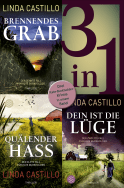 Buchcover von Brennendes Grab / Quälender Hass / Dein ist die Lüge - Drei Kate-Burkholder-Krimis in einem Band von Linda Castillo