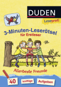 Buchcover von Duden Leseprofi – 3-Minuten-Leserätsel für Erstleser: Allerbeste Freunde: 40 knifflige Aufgaben  von Susanna Moll