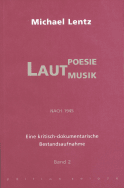 Buchcover von Lautpoesie/-musik nach 1945: Eine kritisch-dokumentarische Bestandsaufnahme von Michael Lentz