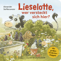 Buchcover von Lieselotte, wer versteckt sich hier?: Mit großen Entdecker-Klappen von Alexander Steffensmeier