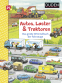 Buchcover von Duden 24+: Autos, Laster & Traktoren: Das große Wimmelbuch der Fahrzeuge: Wimmeliges Bilderbuch für Kinder ab 2 Jahren von Christina Braun