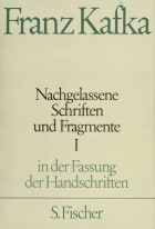 Nachgelassene Schriften und Fragmente I