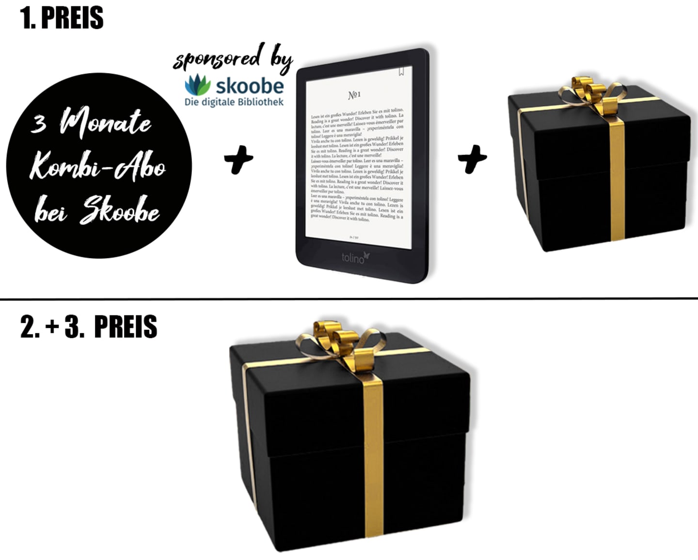 Der Gewinn: Buchpaket, Tolino Shine und Skoobe Abo