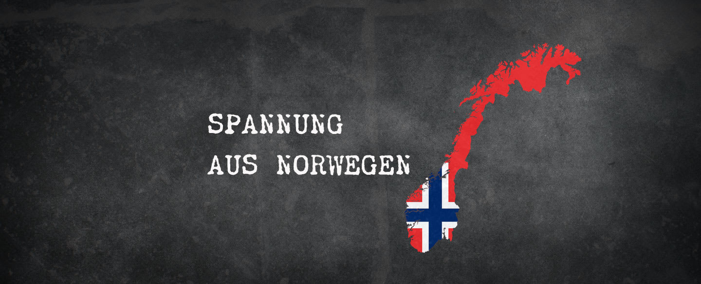 Headerbild für Bücherliste mit norwegischen Krimis; Flagge von Norwegen