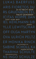 Buchcover von Es ist recht sehr Nacht geworden: Kleist, Raabe, Benn. Essays 