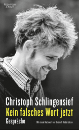 Buchcover von Kein falsches Wort jetzt: Gespräche. Mit einem Nachwort von Diedrich Diedrichsen von Christoph Schlingensief