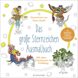 Buchcover von Das große Sternzeichen-Ausmalbuch: Mit dem Universum im Einklang von Petra Zipfel