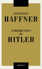 Buchcover von Anmerkungen zu Hitler von Sebastian Haffner
