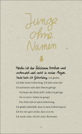 Buchcover von Junge ohne Namen von Steve Tasane