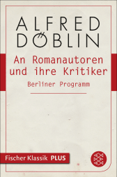 Buchcover von An Romanautoren und ihre Kritiker: Berliner Programm von Alfred Döblin