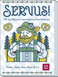 Produktbild von Servus! 55 Spielkarten mit bayerischen Motiven: Poker, Skat, Mau-Mau & Co.