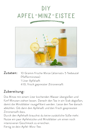 Downloadvorlage DIY Apfel-Minz-Eistee