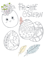 Ausmalbild Frohe Ostern