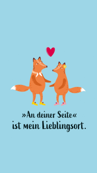 Zwei Füchse Händchen haltend