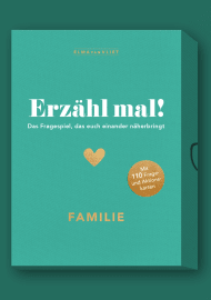 Cover "Erzähl mal! Familie" auf dunkeltürkisem Hintergrund