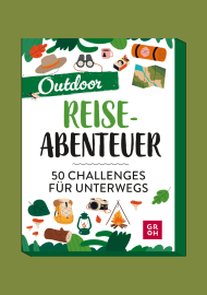 Cover vom Kartenset "Reiseabenteuer Outdoor" auf grünem Hintergrund
