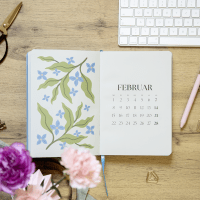 Zusatzmaterial PA 4036442015414 innen 032 von Taschenkalender A5 2027: A Year full of Joy, bestickt, hellblau