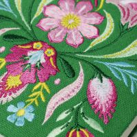 Fiesta del Sol Notizbuch bestickt A5 - 240 Seiten, grün Zusatzmaterial